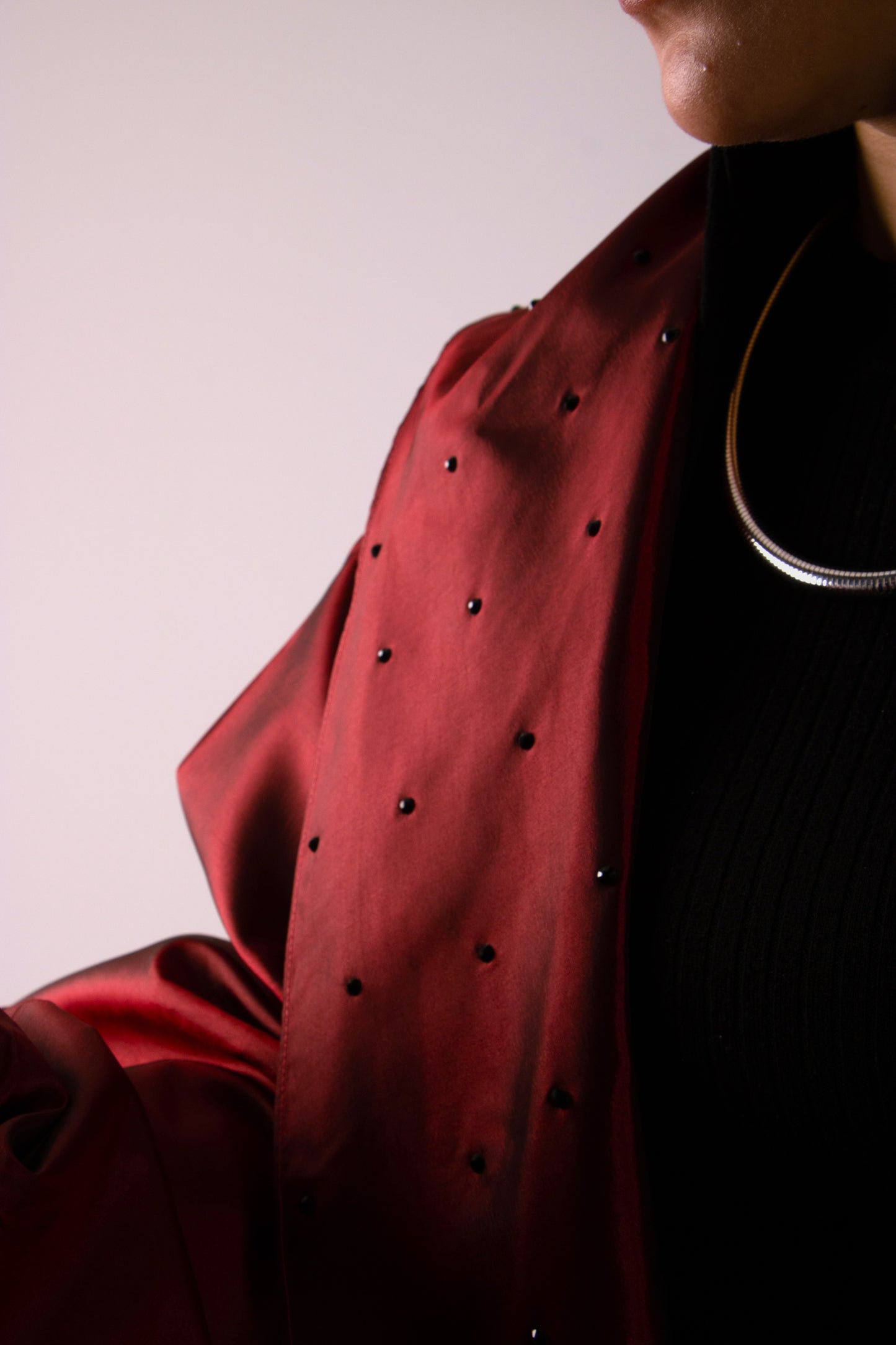 Studs Burgundy Kaftan