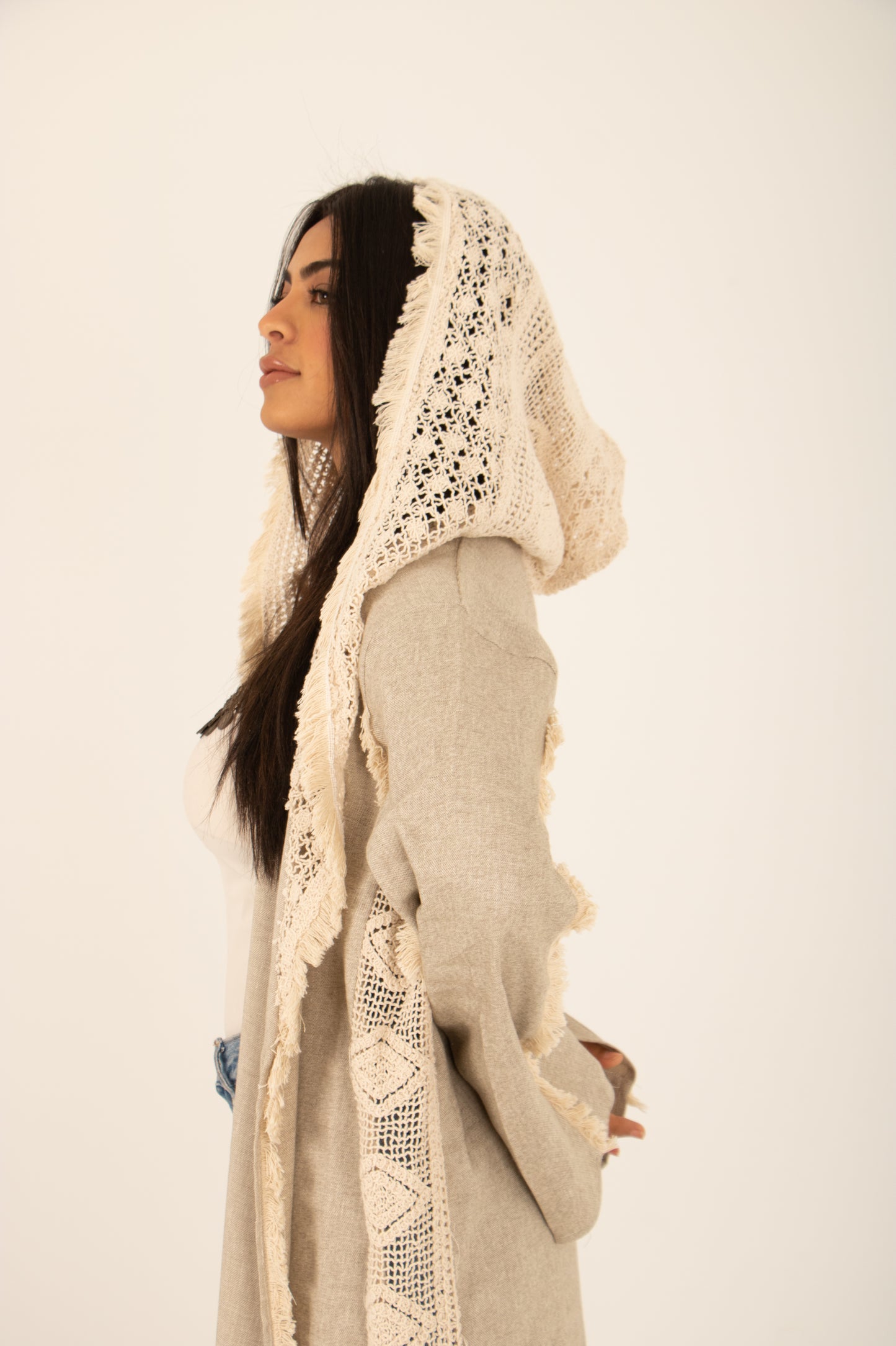 Linen Crochet Kaftan