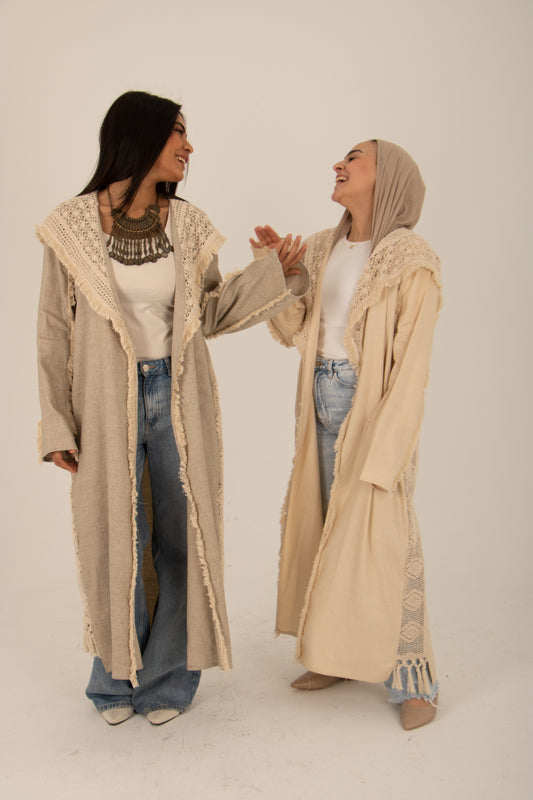 Linen Crochet Kaftan
